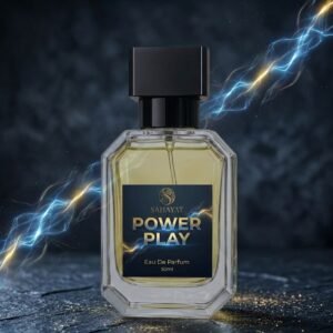 Power Play by Sahayat 50ml perfume bottle designed for confident everyday wear in Pakistan.