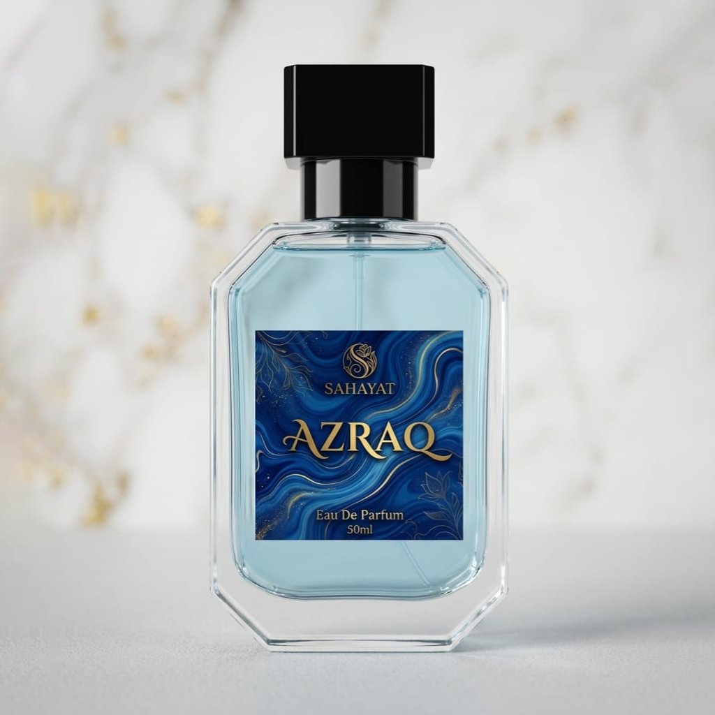 Azraq by Sahayat – Fresh Aquatic Unisex Eau De Parfum | Long-Lasting Ocean-Inspired Fragrance | 50ml