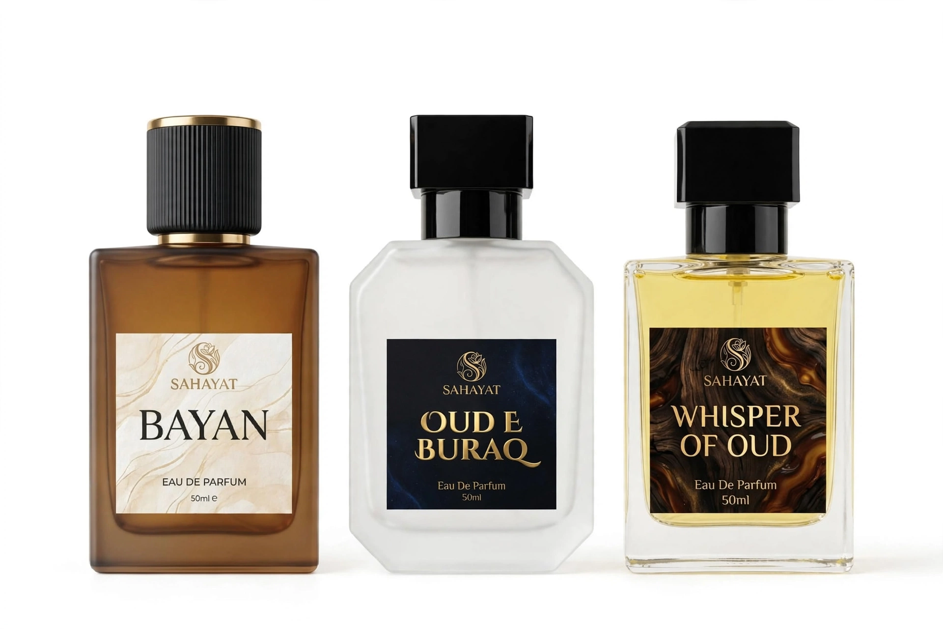 SAHAYAT Oud Royal Collection – 3 Premium Oud Perfumes | 50ml Each | 50% OFF