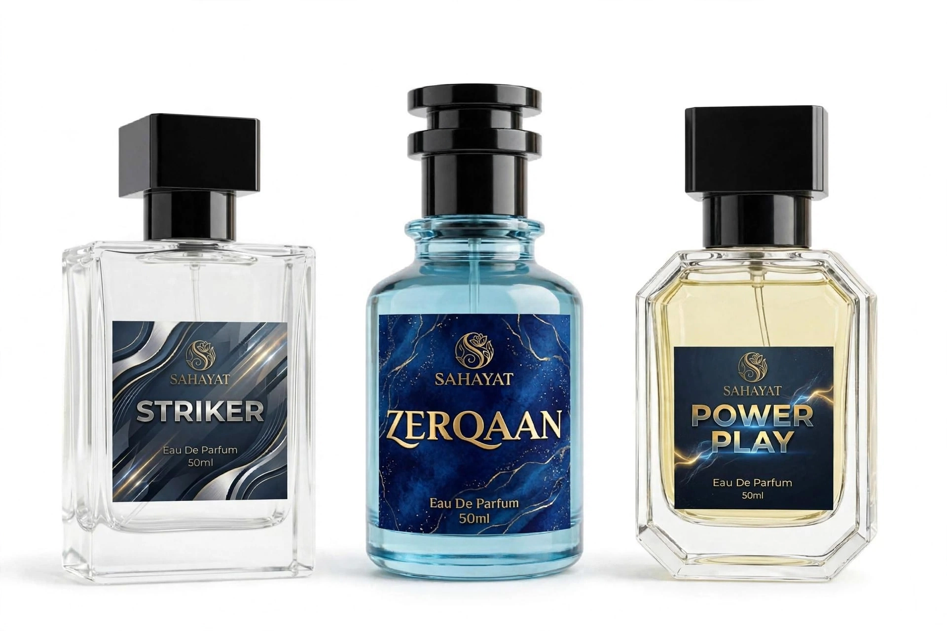 SAHAYAT Unisex Trio Bundle – 3 Premium Long-Lasting Perfumes (50ml Each)